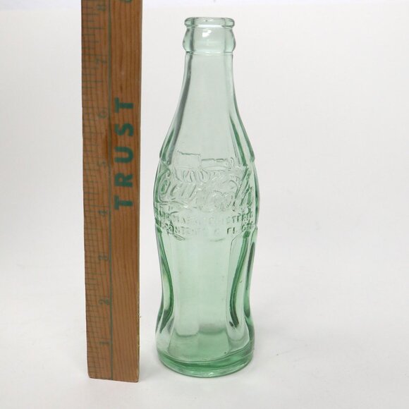 VINTAGE 60's COCA-COLA Coke Contour Bottle Green Glass 6.5oz Embossed Pat.Office - Picture 2 of 9